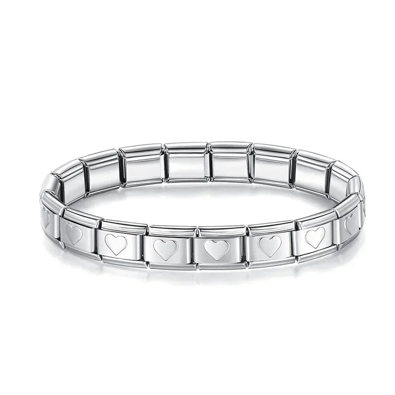 Hapiship New Fashion Women Jewelry 9mm Width  Color Stainless Steel Bracelet Bangle Girls Wedding Gift G108