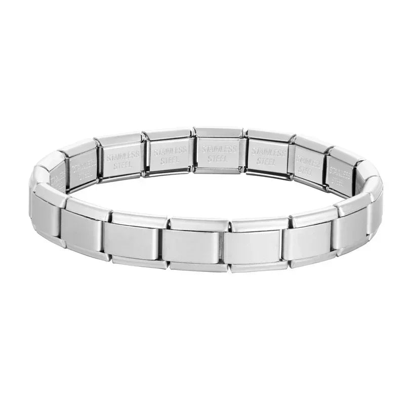 Hapiship 2025 New Top Sell Women Girls Fashions High Quality Matte Charm Links Bracelet Stainless Steel Making DIY Jewelry DJ909