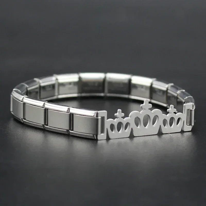 Hapiship 2025 New Fashion Blue Black Purple Personal Stainless Steel Bracelet For Women Girls Gift Jewelry G048