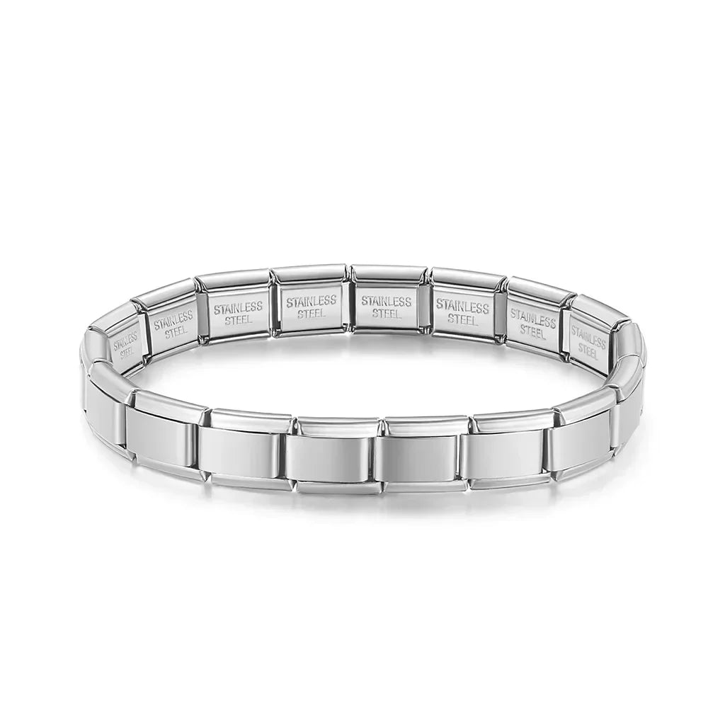 Hapiship New Fashion Women Jewelry 9mm Width  Color Stainless Steel Bracelet Bangle Girls Wedding Gift G108