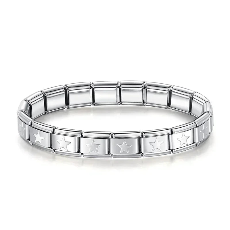 Hapiship 2025 New Top Sell Women Girls Fashions High Quality Matte Charm Links Bracelet Stainless Steel Making DIY Jewelry DJ909