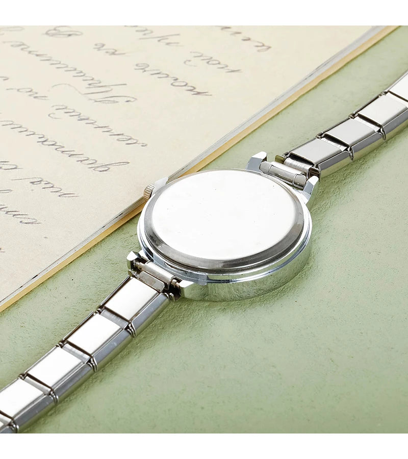 Hapiship New Fashion Men Women's Stainless Steel Cute Round Simple Watch Bracelet Bangle For Friend Wife Birthday Gift G041