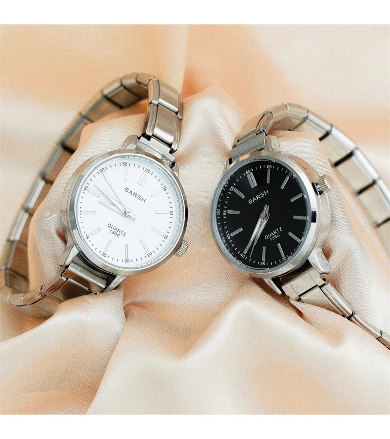 Hapiship Fashion Wholesale Women's Stainless Steel Round Watch Bracelet for Party Friend Wife Birthday DIY Jewelry Gift G023