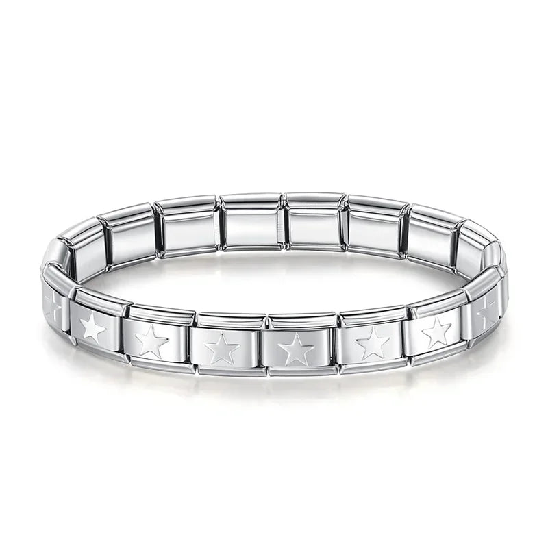 Hapiship New Fashion Women Jewelry 9mm Width  Color Stainless Steel Bracelet Bangle Girls Wedding Gift G108