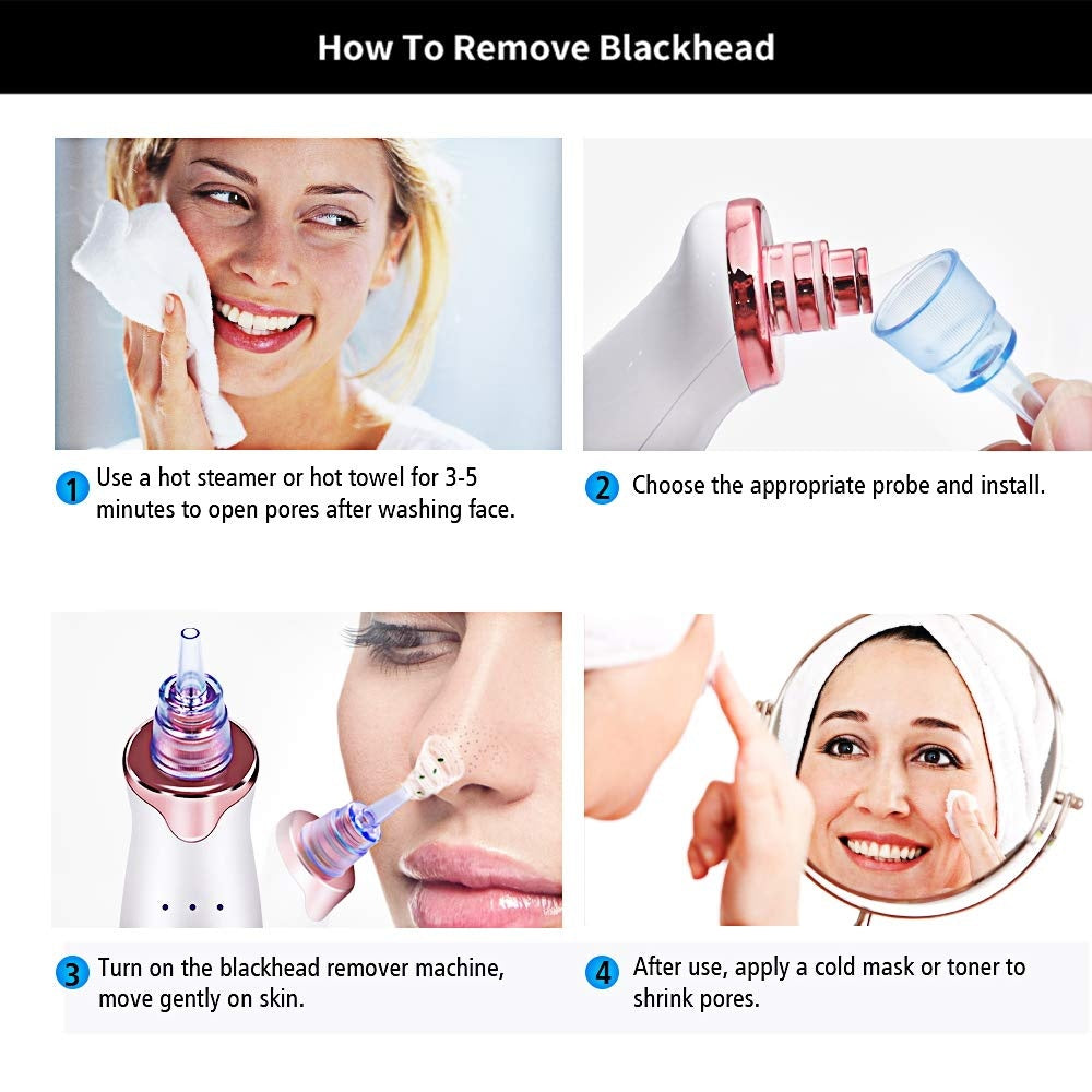 Electric Blackhead Remover & Pore Vacuum  Diamond Dermabrasion Cleaner